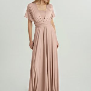 Multi Wrap Dress – Wickelkleid – Brautjungfern Kleid (Altrosa 2.0)
