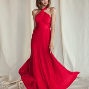 Multi Wrap Dress – Wickelkleid – Brautjungfern Kleid (Rot)