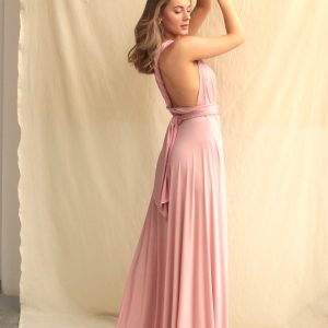 Multi Wrap Dress – Wickelkleid – Brautjungfern Kleid (Zartes Rosa)