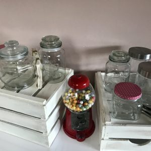 Candybar – Zubehör-Set – sieben Gläser/Zangen/Etageren