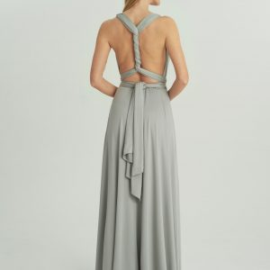 Multi Wrap Dress – Wickelkleid – Brautjungfern Kleid (Grau)