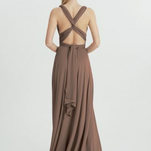 Multi Wrap Dress – Wickelkleid – Brautjungfern Kleid (Braun)