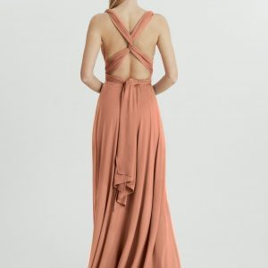 Multi Wrap Dress – Wickelkleid – Brautjungfern Kleid (Terrakotta)