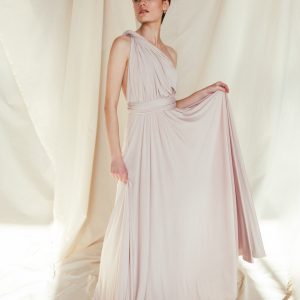 Multi Wrap Dress – Wickelkleid – Brautjungfern Kleid (Beige)