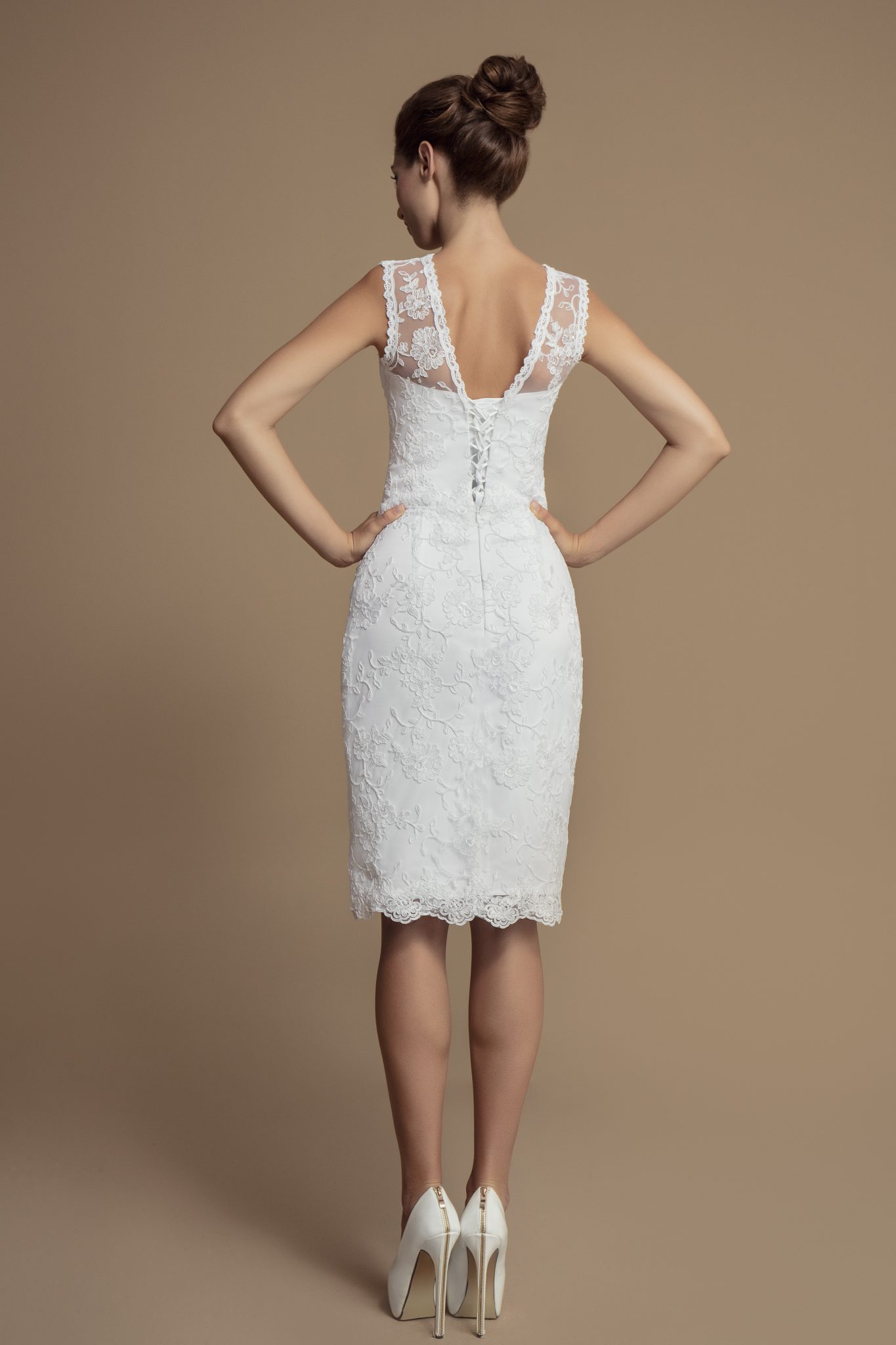 Standesamtkleid Spitzenkleid Kurz Weiß (Ivory) Mein Gluecksmoment