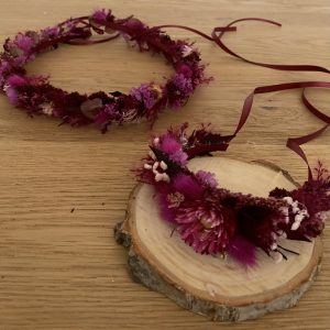Haarkranz – Trockenblumen – Lila