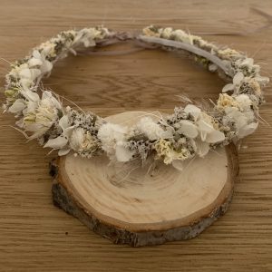 Haarkranz – Trockenblumen – Weiß